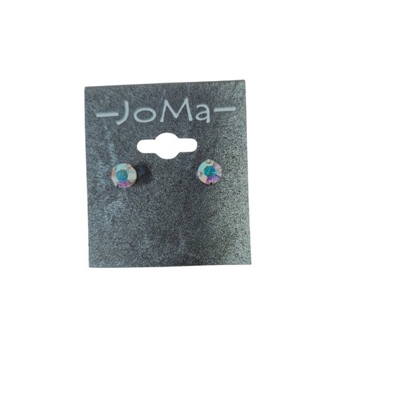 JoNa Round Iridescent Stud Earrings - Picture 1 of 4